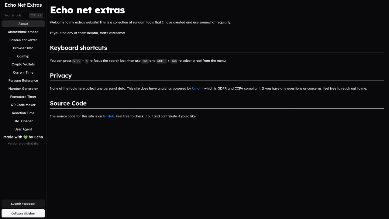 Echo net extras